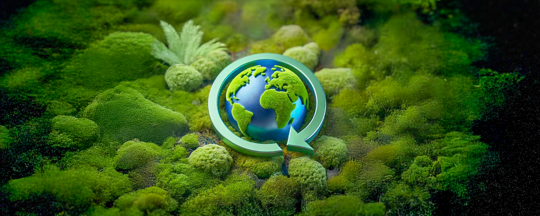 globe in a moss bed globe in a moss bed